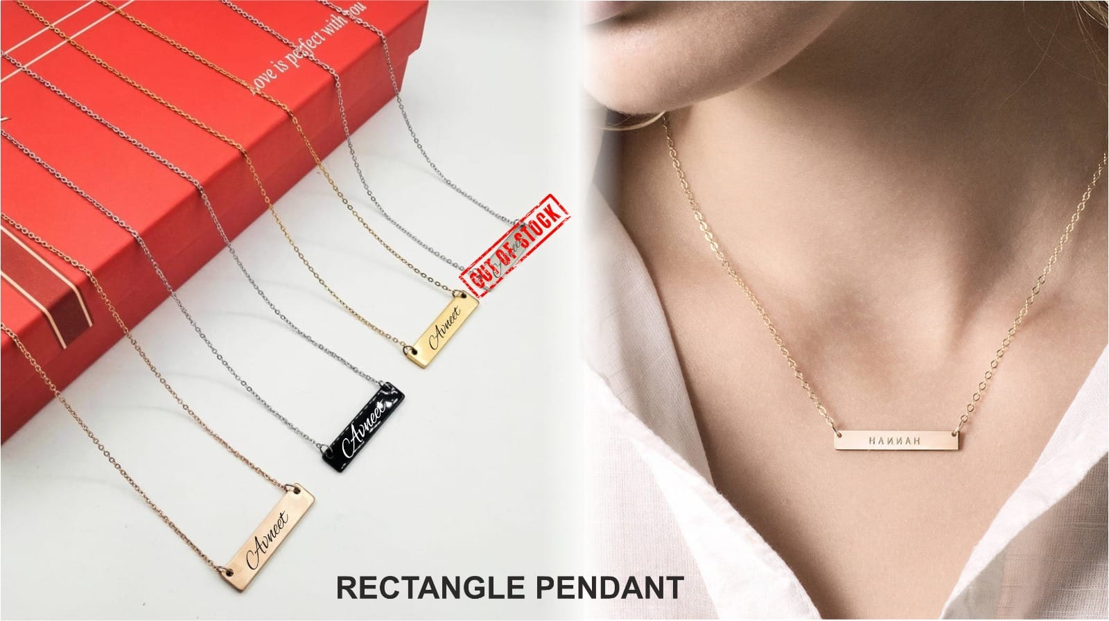 2408 NAME PENDANT RECTANGLE
