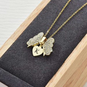 2428 NAME PENDANT BUTTERFLY GOLDEN