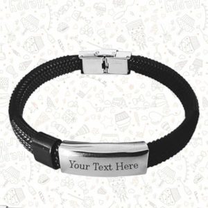 2432 LEATHER BRACELET SILVER