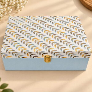TRUNK BOX  7X10.5X3.5 BLUE TEXTURE