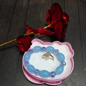 59146 ROSE RING BRACELET RED