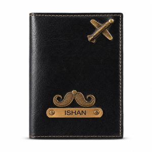 PASSPORT COVER 2 SLOT BLACK